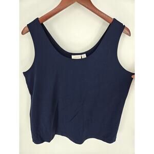 Chico's Navy Blue Base Layer Tank Sleeveless Shirt Women's XL (3 Vanity Size)
